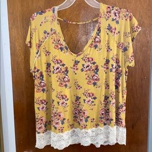 Floral top with Lace